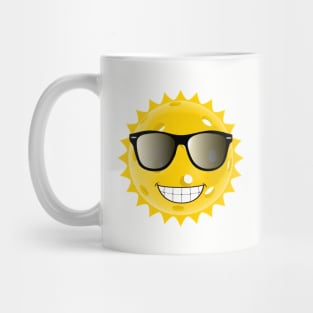 Cool Pickleball Sunshine Face Mug